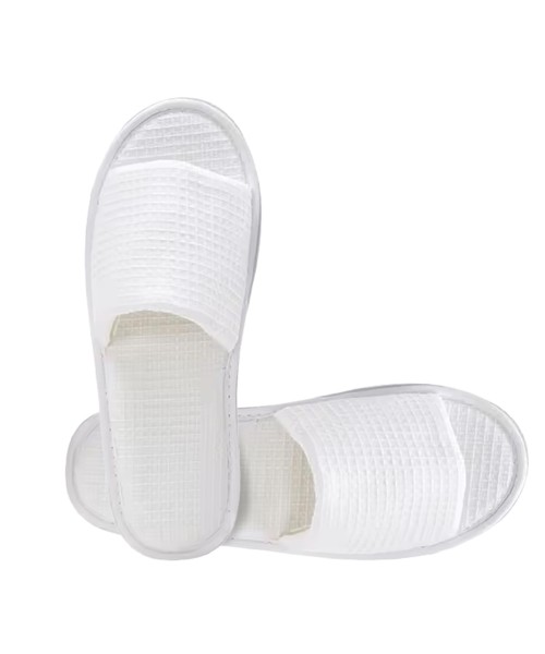 Egyptian Cotton Open Toe Luxury Waffle Slippers